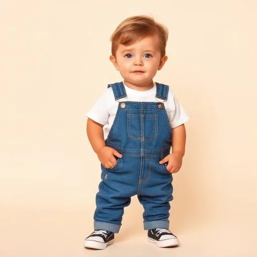 Trendy toddler denim overalls